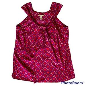 Banana Republic colorful sleeveless blouse. Large.